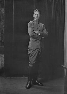 Lieutenant H. Wanger, portrait photograph, 1918 Sept. 20. Creator: Arnold Genthe