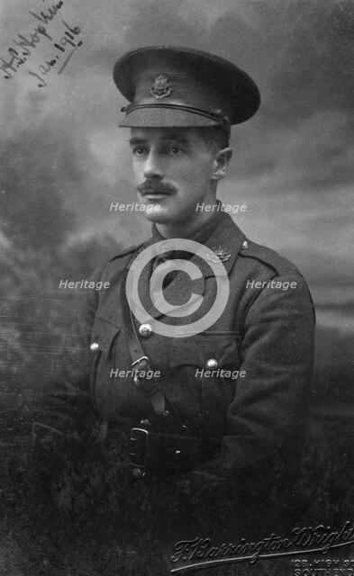 Lieutenant Hopkins, January 1916. Artist: Unknown