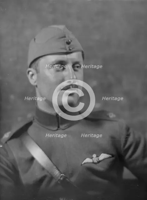 Lieutenant John Renne, portrait photograph, 1918 May. Creator: Arnold Genthe.