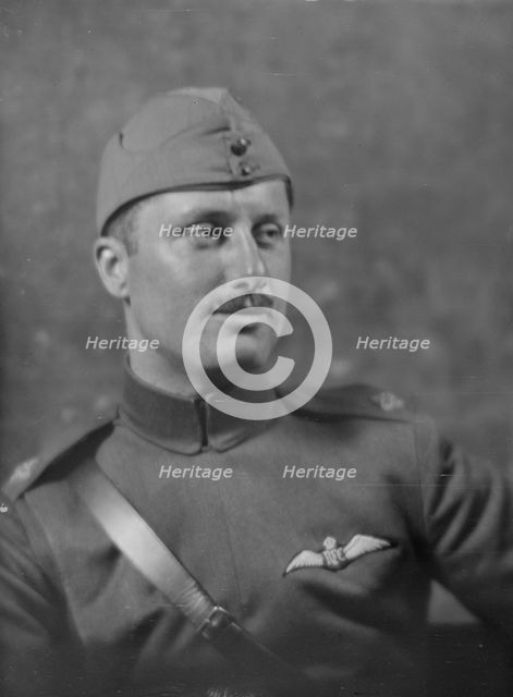 Lieutenant John Renne, portrait photograph, 1918 May. Creator: Arnold Genthe.