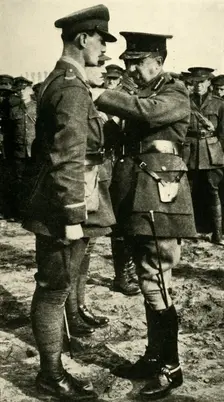 Lieutenant Kent receiving the Military Cross First World War, 1915-1916, (c1920). Creator: Unknown