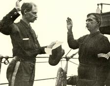 Lieutenant Lewis Reenlisting Thomas Dixon Spanish-American War, 19 June 1898, (1899). Creator: Burr McIntosh