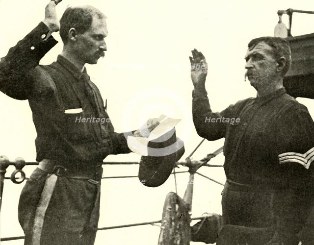 'Lieutenant Lewis Reenlisting Thomas Dixon', Spanish-American War, 19 June 1898, (1899). Creator: Burr McIntosh.