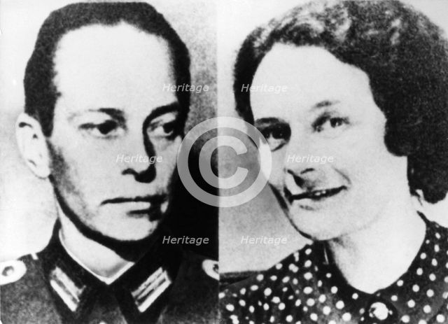 Lieutenant Peter Yorck von Wartenburg and his wife Marion, c1939-1944. Artist: Unknown