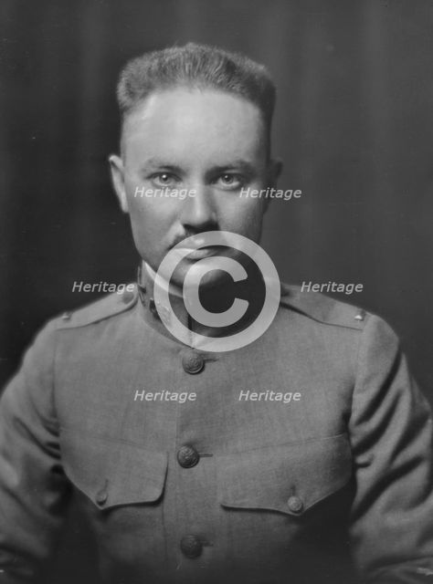Lieutenant R.S. Burg, portrait photograph, 1918 June. Creator: Arnold Genthe.