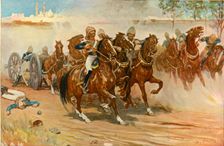 Lieutenant Roberts Saving His Battery Under the Walls of Delhi (1901). Creator: Sidney E Paget