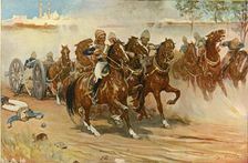 Lieutenant Roberts Saving His Battery Under the Walls of Delhi (1901). Creator: Sidney E Paget