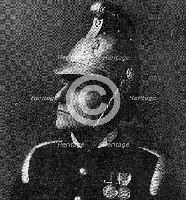 Lieutenant Sampson Sladen, R.N., appointed Chief Officer of the London Fire Brigade, 1909. Creator: Thiele & Co.