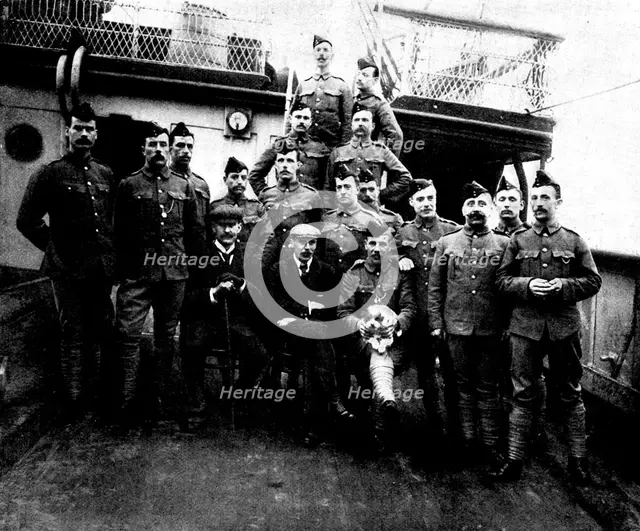 Lieutenants Clifford and Moorhouse, Officers in Charge, and NCOs for Uganda, 1898. Creator: Lascelles.