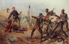 Lieutenants Melvill and Coghill (24th Regiment) Dying to Save the Queen's Colours 1900. Creator: Charles Edwin Fripp