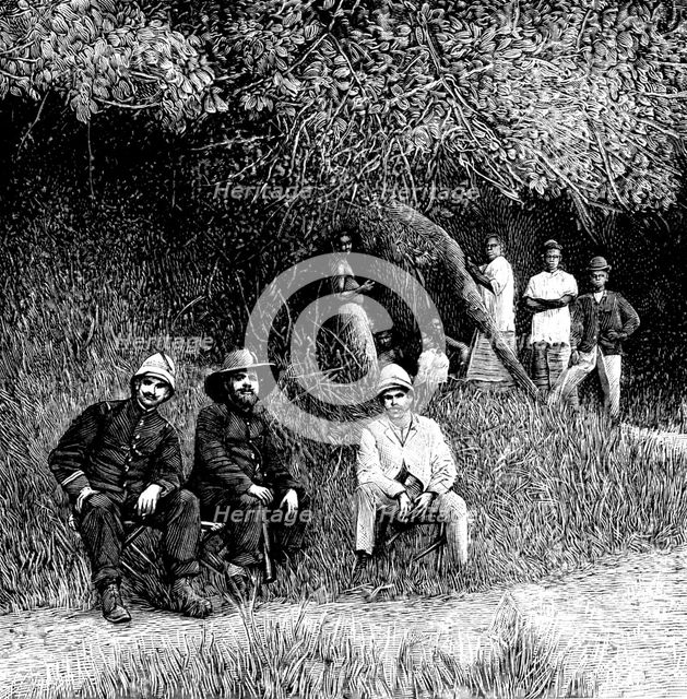 Lieutenants Simon and Castellani, of the Marchand Expedition, in the Mayombe Forest, 1898. Creator: Unknown.