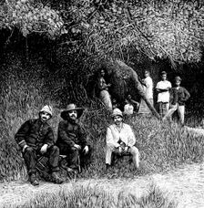 Lieutenants Simon and Castellani, of the Marchand Expedition, in the Mayombe Forest, 1898. Creator: Unknown