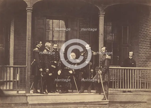Lieutenent General Scott, General-in-Chief U.S. Army, & Staff, September 6, 1861. Creator: Mathew Brady.
