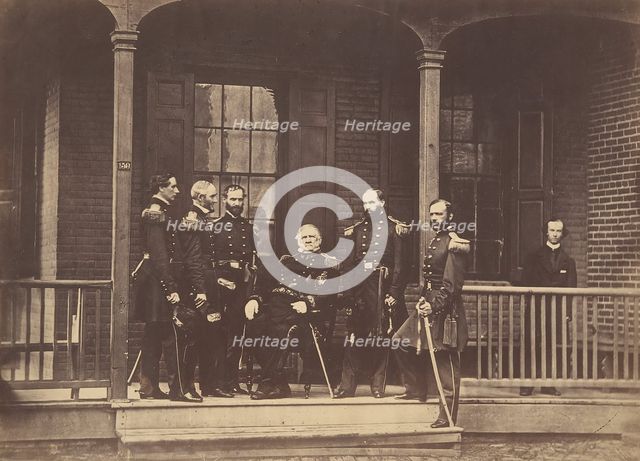 Lieutenent General Scott, General-in-Chief U.S. Army, & Staff, September 6, 1861. Creator: Mathew Brady.
