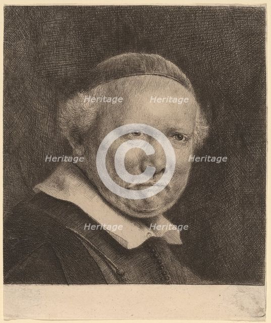 Lieven Willemsz van Coppenol: the Larger Plate, 1658. Creator: Rembrandt Harmensz van Rijn.