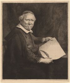 Lieven Willemsz van Coppenol: the Larger Plate, 1658. Creator: Rembrandt Harmensz van Rijn