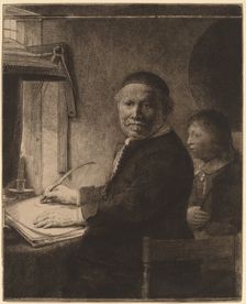Lieven Willemsz van Coppenol: the Smaller Plate, c. 1658. Creator: Rembrandt Harmensz van Rijn