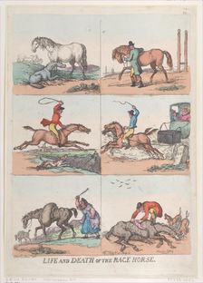 Life and Death of the Race Horse, [September 25, 1811], reprint., [September 25, 1811], reprint. Creator: Thomas Rowlandson