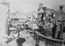 Life belt drill on liner, between c1915 and c1920. Creator: Bain News Service