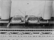 Life boat device on S.S. Imperator, between c1910 and c1915. Creator: Bain News Service