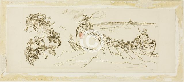 Life Boat Full of Women, 1843-1891. Creator: Charles Samuel Keene.