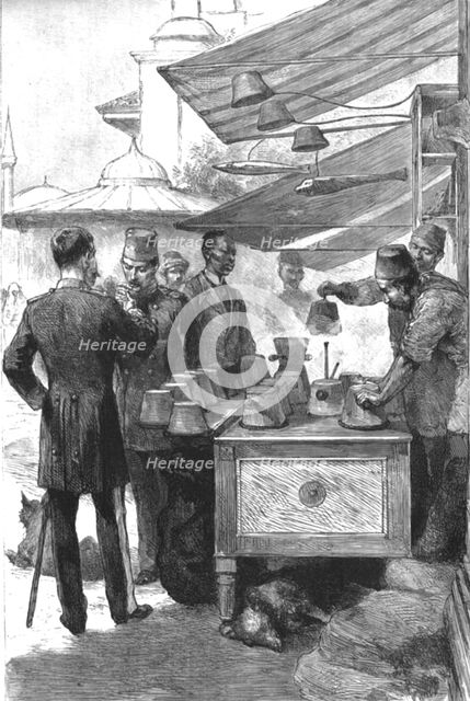 ''Life in the East -- Fez blockers in the Bazaar at Stamboul', 1890. Creator: Unknown.