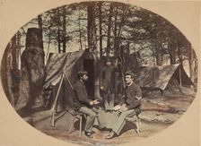 Life in Camp, 6th Corp Headquarters, ca. 1864. Creator: Egbert Guy Fowx