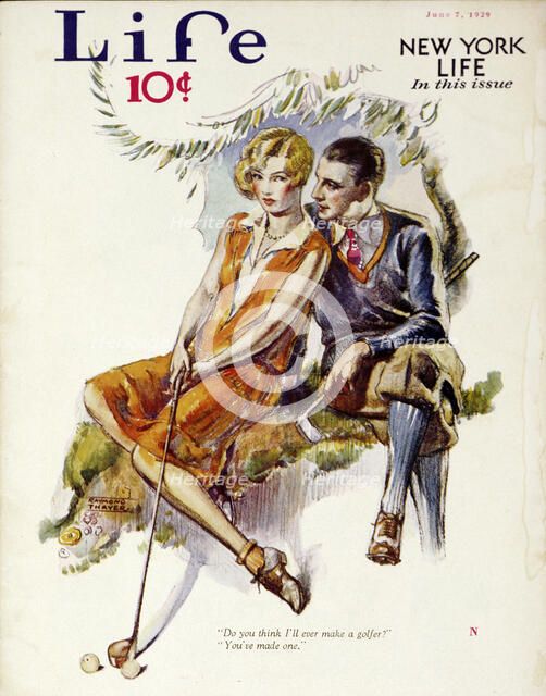 Life magazine cover, June 1929.  Artist: Raymond Thayer