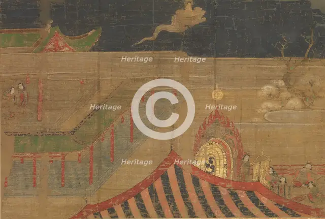 Life of the Buddha: Abandoning Palace Life, early 15th century. Creator: Unknown.