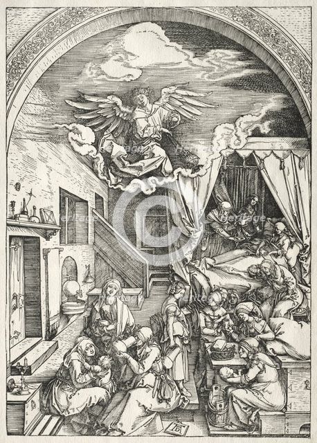 Life of the Virgin: Nativity of the Virgin, 1504-1505. Creator: Albrecht Dürer (German, 1471-1528).