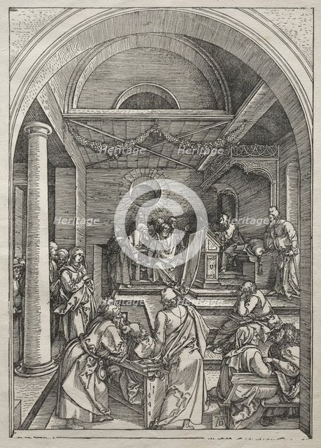 Life of the Virgin: Christ Among the Doctors, 1504-1505. Creator: Albrecht Dürer (German, 1471-1528).