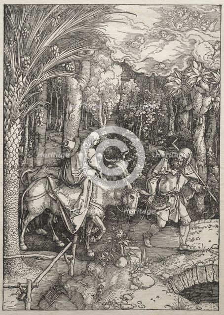 Life of the Virgin: Flight into Egypt, 1504-1505. Creator: Albrecht Dürer (German, 1471-1528).
