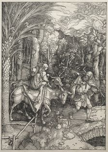Life of the Virgin: Flight into Egypt, 1504-1505. Creator: Albrecht Dürer (German, 1471-1528)