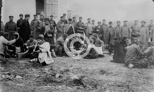 Life of Bulgar troops in Open during war, between c1910 and c1915. Creator: Bain News Service.
