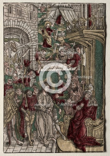 Life of Christ: Christ before Pilate, 1400s. Creator: Unknown.
