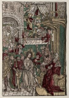 Life of Christ: Christ before Pilate, 1400s. Creator: Unknown