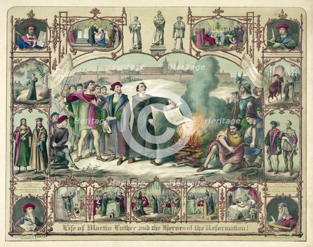 Life of Martin Luther and Heroes of the Reformation!, pub. 1874. Creator: German School (19th Centiry).