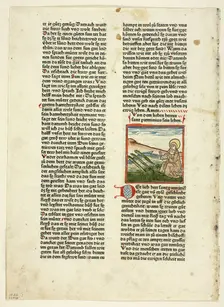 Life of Saint Pirminius from Heiligenleben, Winterteil (Lives of the Saints, Wintertime)..., 1929. Creators: Unknown, Günther Zainer, Jacobus de Voragine, Wilhelm Ludwig Schreiber