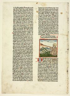 Life of Saint Pirminius from Heiligenleben, Winterteil (Lives of the Saints, Wintertime)..., 1929. Creators: Unknown, Günther Zainer, Jacobus de Voragine, Wilhelm Ludwig Schreiber