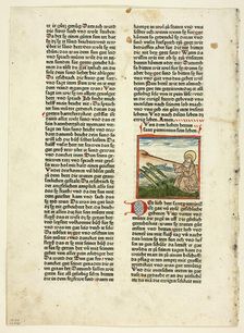 Life of Saint Pirminius from Heiligenleben, Winterteil (Lives of the Saints, Wintertime)..., 1929. Creators: Unknown, Günther Zainer, Jacobus de Voragine, Wilhelm Ludwig Schreiber