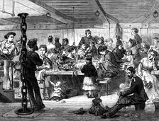 Life on board a troop-ship: dinner-time, 1873. Creator: Unknown