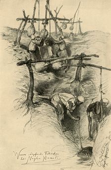 Lifting water water from the Nile using a shadouf, Nag Hammadi, Egypt, 1898. Creator: Christian Wilhelm Allers