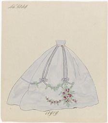 Light-blue skirt, c.1865. Creator: Anon