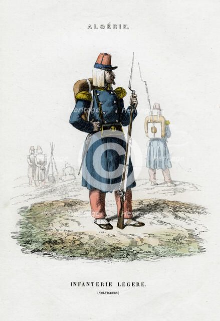 Light infantry; French Army in Algeria. Artist: Unknown