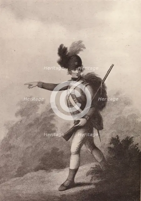 'Light Infantry Man (1791)', 1791 (1909). Artist: Francois David Soiron.