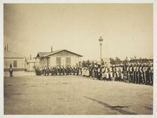 Light-Infantry Soldiers, Camp de Châlons, 1857. Creator: Gustave Le Gray