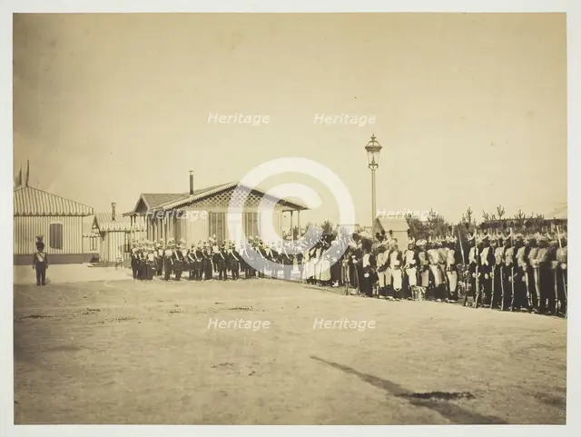 Light-Infantry Soldiers, Camp de Châlons, 1857. Creator: Gustave Le Gray.