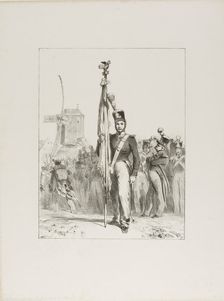 Light Infantry, Standard-Bearer, 1830–33. Creator: Auguste Raffet