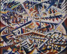 Light + Mirrors and Crowd: Interior of a Popular Ballroom in Antwerp, 1914. Creator: Jules Schmalzigaug