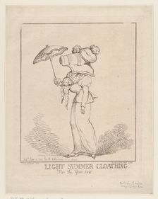 Light Summer Cloathing [sic], September 10, 1801., September 10, 1801. Creator: Thomas Rowlandson